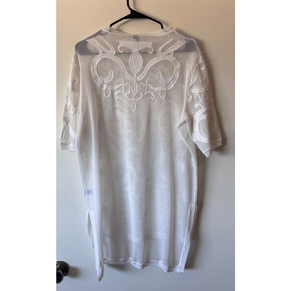 Sweaty Betty Tilia Floral Embroidered Swim Cover Up Tunic in White Medium - Picture 5 of 5